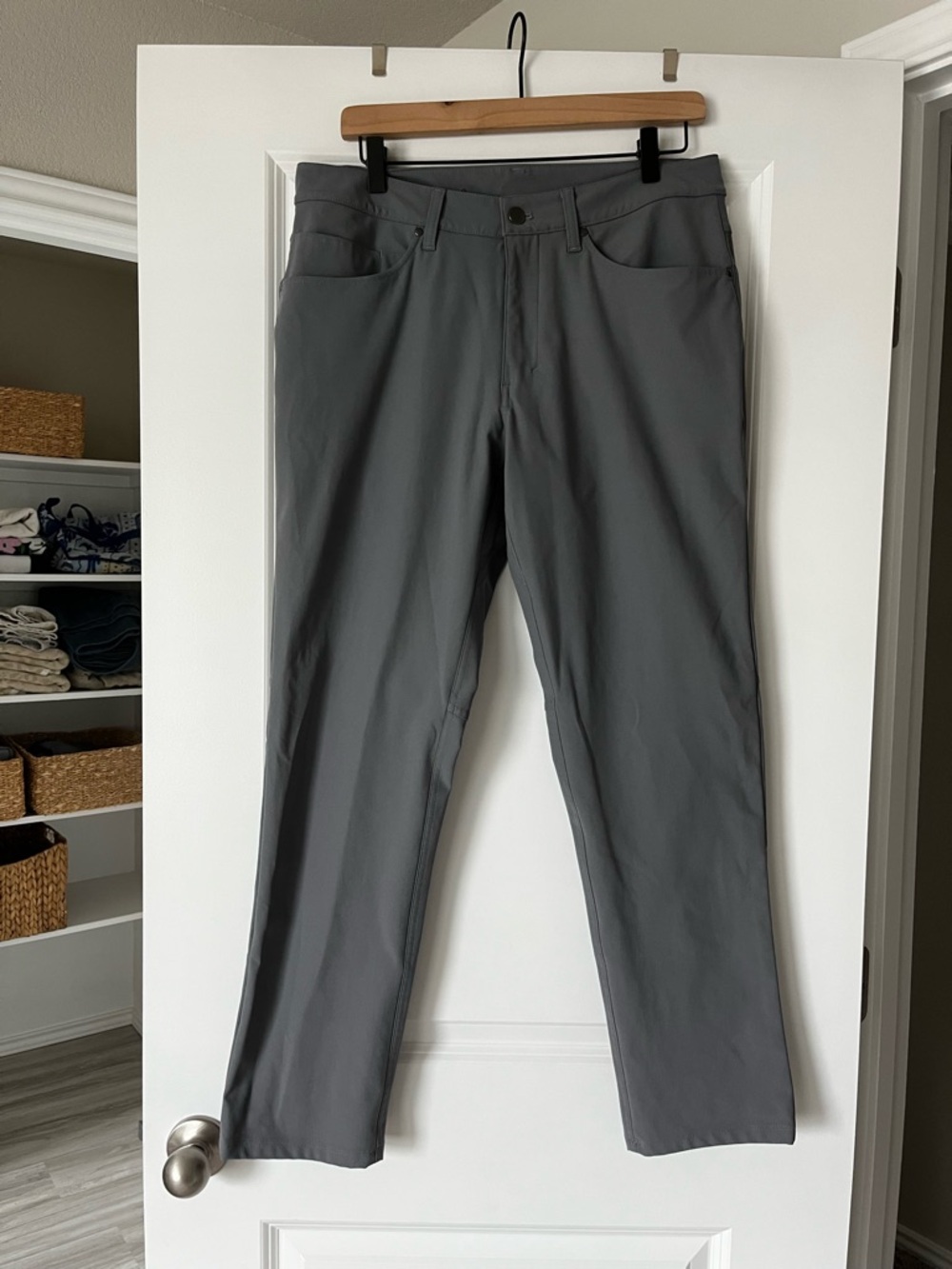 lululemon athletica Light Gray Straight-Leg Pants